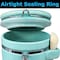 Blue Donuts 33oz Ceramic Airtight Food Storage Canister with Spoon, Turquoise BD3928640 - alternate 2